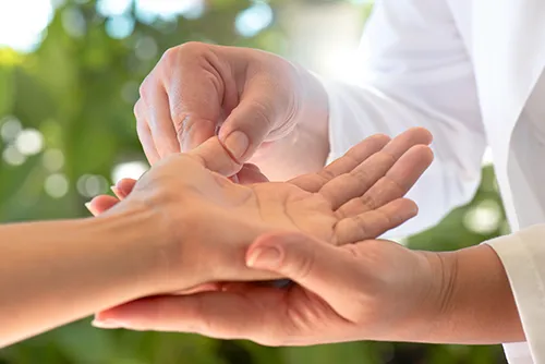 Reflexology hand massage